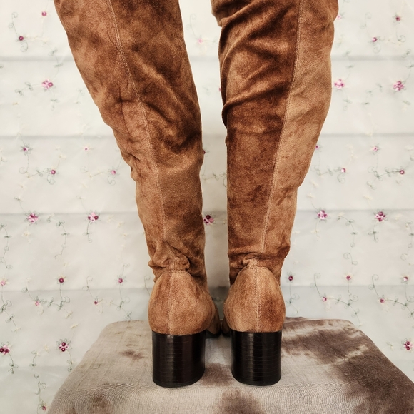 Vintage Mod 90s Faux Suede GoGo Boots - Picture 3 of 7